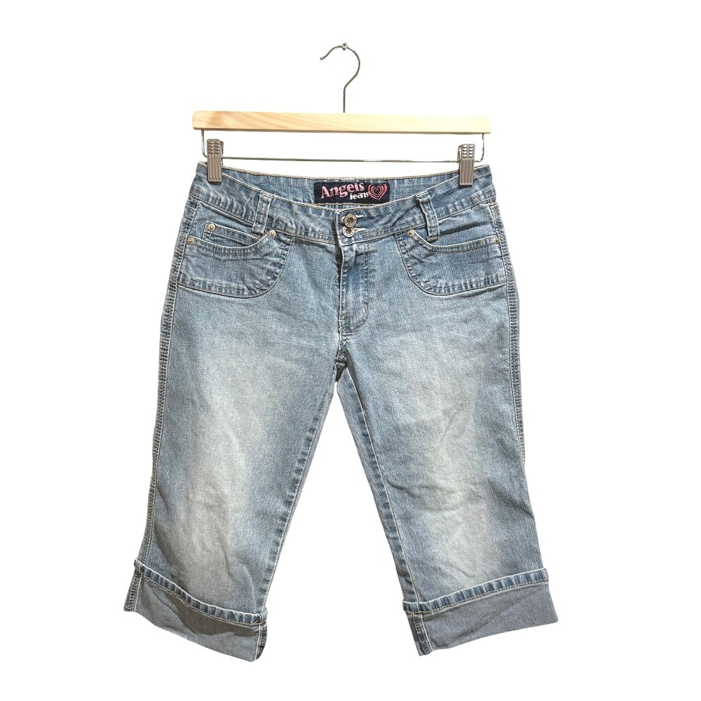Y2K Angels Jeans Light Wash Capri Pants‎ Cuffed Size 9